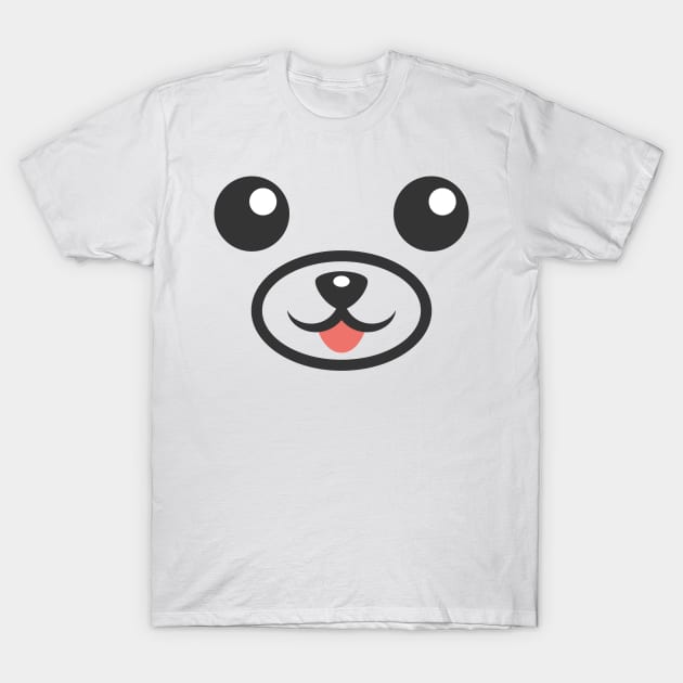 CUTE KAWAII ANIMAL FACE ANIME KAOMOJI EMOTICON CARTOON T-Shirt by Chameleon Living